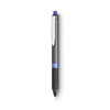 Oh! Gel Pen, Retractable, Medium 0.7 mm, Blue Ink, Black Barrel, Dozen