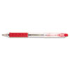 R.S.V.P. RT Retractable Ballpoint Pen 1mm Clear Barrel Red Ink Dozen
