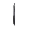 G-Knock BeGreen Gel Pen, Retractable, Fine 0.7 mm, Black Ink, Smoke/Black Barrel, Dozen