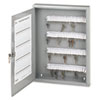 Locking Key Cabinet, 100-Key, Steel, Gray, 16.5 x 3 x 22.5