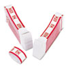 Color-Coded Kraft Currency Straps, $5 Bill, $500, Self-Adhesive, 1000/Pack