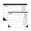 Recycled Zodiac Desk Pad Calendar, Zodiac Artwork, 17 x 22, White Sheets, Black Binding/Corners, 12-Month (Jan-Dec) 2023