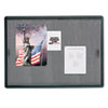 Quartet&reg; Enclosed Indoor Cork & Fabric Bulletin Board with Sliding Glass Doors
