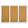 Enclosed Bulletin Board Natural Cork Fiberboard 72 x 48 Silver Aluminum Frame