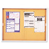 Quartet&reg; Enclosed Indoor Cork Bulletin Board With Sliding Glass Doors
