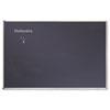 Porcelain Black Chalkboard w/Aluminum Frame, 48 x 96, Silver
