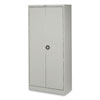 Deluxe Recessed Handle Storage Cabinet, 36w x 24d x 78h, Light Gray