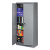 Deluxe Recessed Handle Storage Cabinet, 36w x 18d x 78h, Medium Gray