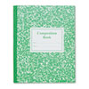Grade School Ruled Composition Book 9 3 4 x 7 3 4 Green Cover 50 Pages
