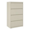 Lateral File, 4 Legal/Letter-Size File Drawers, Putty, 30
