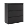 Lateral File, 3 Legal/Letter/A4/A5-Size File Drawers, Black, 36