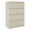 Lateral File, 4 Legal/Letter-Size File Drawers, Putty, 36