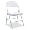 Armless Steel Folding Chair, Supports Up to 275 lb, Gray, 4/Carton