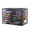 12 Compartment Organizer with Mesh Drawers 23 4 5 quot; x 15 9 10 quot; x 15 2 5 quot; Black