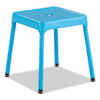 Steel Guest Stool, Backless, Supports Up to 275 lb, 15" to 15.5" Seat Height, Baby BlueSeat/Base, Ships in 1-3 Business Days