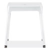 Steel Guest Stool, Backless, Supports Up to 275 lb, 15" to 15.5" Seat Height, White Seat/Base, Ships in 1-3 Business Days