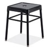 Steel GuestBistro Stool, Backless, Supports Up to 250 lb, 18" Seat Height, Black Seat, Black Base, Ships in 1-3 Business Days