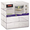 Optimizers Four Way Organizer with Drawers Plastic 10 x 13 1 4 x 13 1 4 Clear