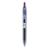 B2P Bottle-2-Pen Recycled Gel Pen, Retractable, Fine 0.7 mm, Purple Ink, Translucent Blue Barrel