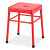 Steel GuestBistro Stool, Backless, Supports Up to 250 lb, 18" Seat Height, Red Seat, Red Base, Ships in 1-3 Business Days