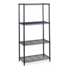 Industrial Wire Shelving, Four-Shelf, 36w x 24d x 72h, Black, Ships in 1-3 Business Days