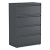 Lateral File, 4 Legal/Letter/A4/A5-Size File Drawers, Charcoal, 36" x 18.63" x 52.5"