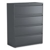 Lateral File, 4 Legal/Letter/A4/A5-Size File Drawers, Charcoal, 42" x 18.63" x 52.5"