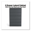 Lateral File, 5 Legal/Letter/A4/A5-Size File Drawers, Charcoal, 42" x 18.63" x 67.63"