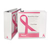 SAM10056 - Breast Cancer Awareness View Binder, 3" Capacity, White