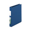 Clean Touch Locking Round Ring Reference Binder Antimicrobial 1 quot; Cap Blue