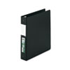 Clean Touch Locking Round Ring Reference Binder Antimicrobial 1.5 quot; Cap Black