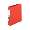 Clean Touch Locking Round Ring Reference Binder Antimicrobial 1 1 2 quot; Cap Red