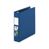 Clean Touch Locking Round Ring Reference Binder Antimicrobial 2 quot; Cap Blue