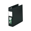 Clean Touch Locking Round Ring Reference Binder Antimicrobial 3 quot; Cap Black