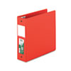 Clean Touch Locking Round Ring Reference Binder Antimicrobial 3 quot; Cap Red