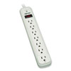 Protect It! Surge Protector, 7 AC Outlets, 12 ft Cord, 1,080 J, Light Gray