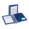 Flexi-View Binder with Round Rings, 3 Rings, 1.5" Capacity, 11 x 8.5, Navy Blue