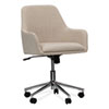 Mid-Century Task Chair, Supports Up to 275 lb, 18.9" to 22.24" Seat Height, Cream Seat, Cream Back