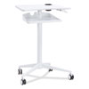 VUM Mobile Workstation, 30.75" x 22.28" x 36.12" to 48.25", White, Ships in 1-3 Business Days