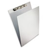 Aluminum Clipboard w Writing Plate 3 8 quot; Clip Cap 8 1 2 x 12 Sheets Silver