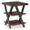 End Table, Square, 20 x 20 x 25, Southern Tobacco Top, Black Base, Ships in 1-3 Business Days