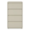 Lateral File, 4 Legal/Letter-Size File Drawers, Putty, 30" x 18.63" x 52.5"