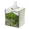 Facial tissue made from 100% recycled paper (minimum 80% post-consumer).