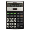 EL R287BBK Recycled Series Calculator w Kickstand 12 Digit LCD