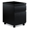 File Pedestal with Full-Length Pull, Left or Right, 2-Drawers: Box/File, Legal/Letter, Black, 14.96" x 19.29" x 21.65"