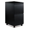 File Pedestal with Full-Length Pull, Left or Right, 2 Legal/Letter-Size File Drawers, Black, 14.96" x 19.29" x 27.75"