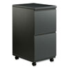 File Pedestal with Full-Length Pull, Left or Right, 2 Legal/Letter-Size File Drawers, Charcoal, 14.96" x 19.29" x 27.75"