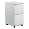 File Pedestal with Full-Length Pull, Left or Right, 2 Legal/Letter-Size File Drawers, Light Gray, 14.96" x 19.29" x 27.75"