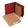 Pressboard 25 Pt Classification Folders Letter 4 Section Earth Red 10 Box