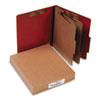 Pressboard 25 Pt Classification Folders Letter 6 Section Earth Red 10 Box